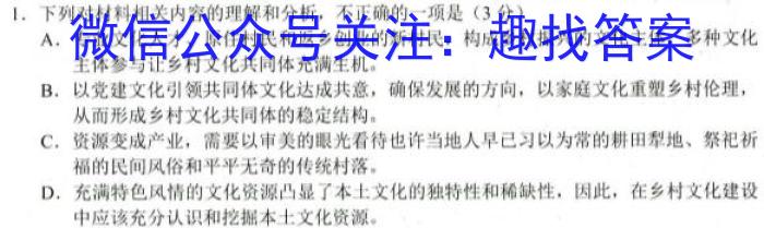 文博志鸿2023年河北省初中毕业生升学文化课模拟考试(经典二)语文