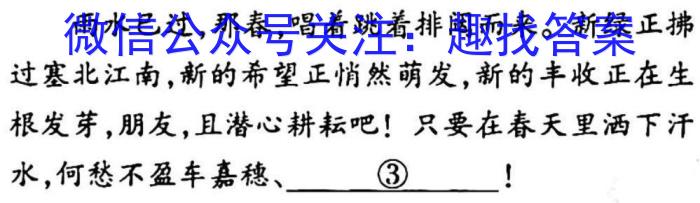 2022-2023学年山西省双减学情调研检测卷（一）语文