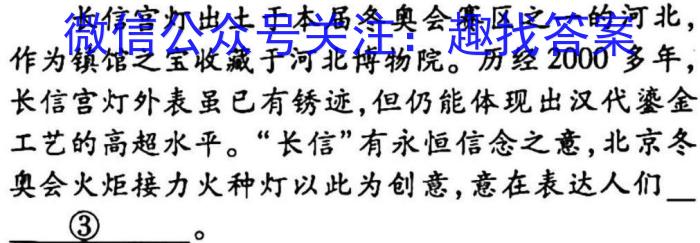 “高考研究831重点课题项目”陕西省联盟学校2023年第二次大联考语文