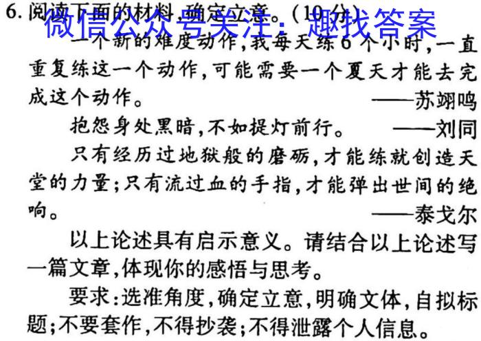2023年陕西省初中学业水平考试全真模拟试题A版语文