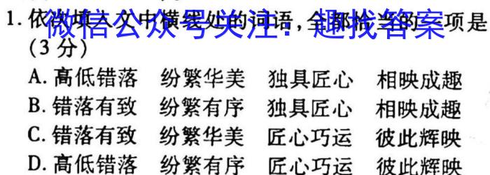 本牌大联考2023年3月安徽中考名校信息联考卷语文