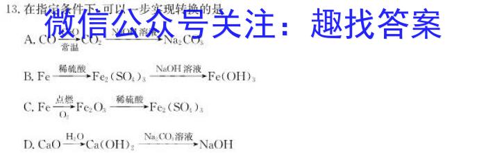 安徽省2023年最新中考模拟示范卷（二）化学