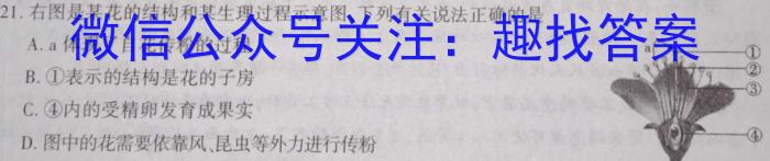2023普通高等学校招生全国统一考试·冲刺预测卷QG(二)2生物试卷答案