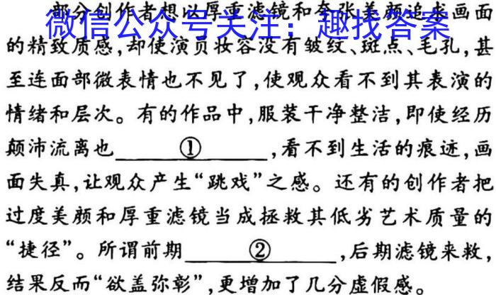 开卷文化 2023普通高等学校招生全国统一考试 冲刺卷(二)2语文