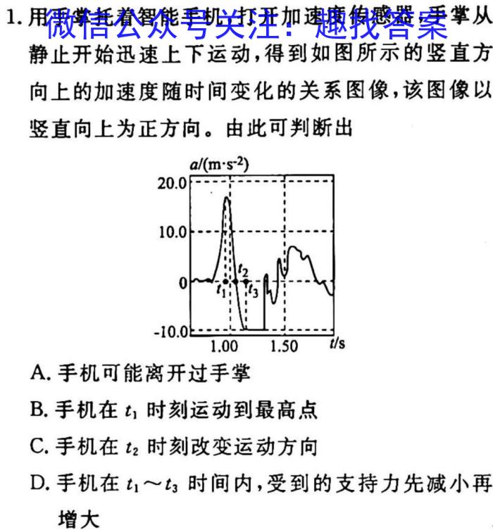 2023届湖南【五市十校】教研教改共同体高三3月联考l物理