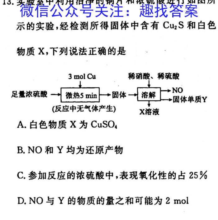 2025届江西高一年级3月联考化学