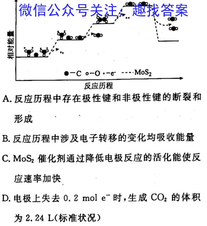 2022学年第二学期浙江强基联盟高三2月统测(23-FX07C)化学