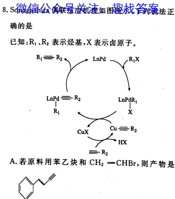 天壹名校联盟·2023年上学期高一3月大联考化学