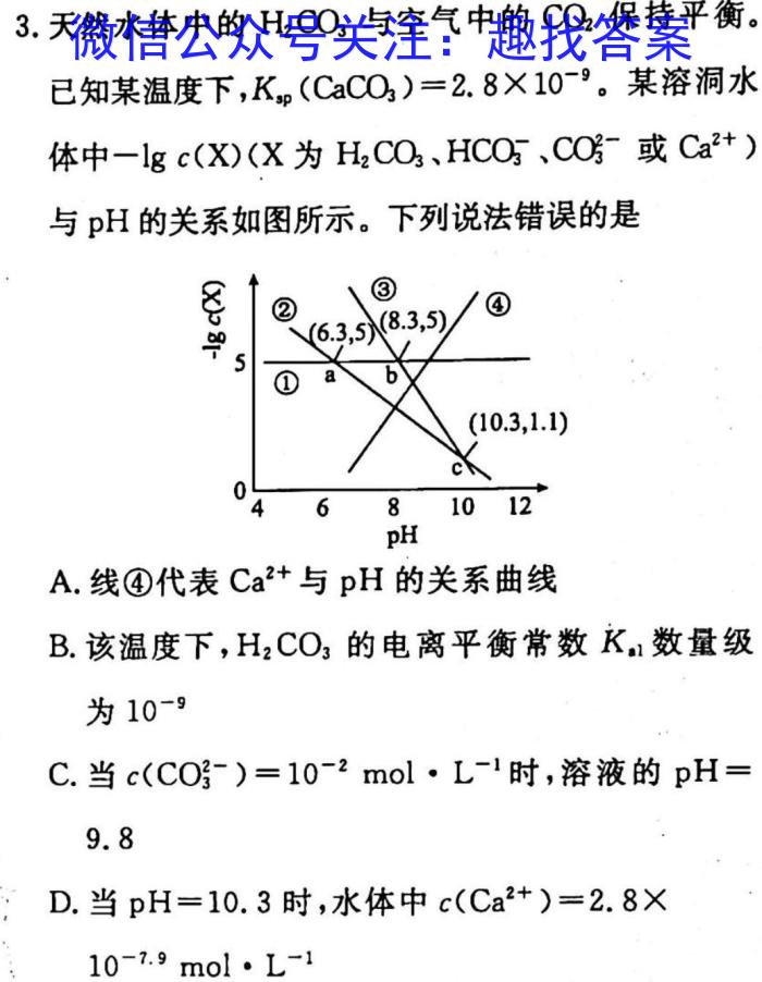 2025届江西高一年级3月联考化学