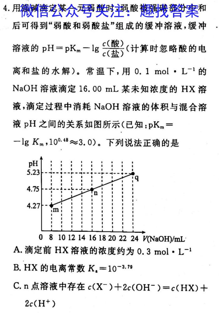 【山西一模】山西省2023届高三年级第一次模拟考试化学