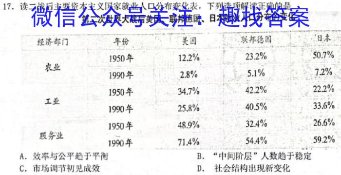 2023唐山一模高三3月联考历史