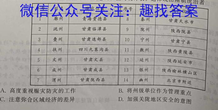 百师联盟2023届高三二轮复*联考(一)【新教材老高考】历史试卷