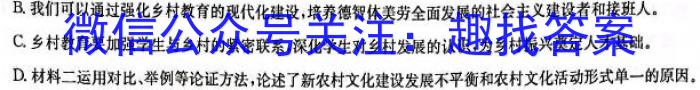 NT2023届普通高等学校招生全国统一考试模拟试卷(二)(全国卷)语文