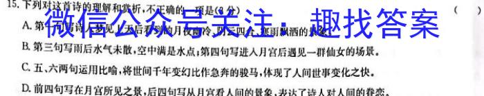 学林教育2023年陕西省初中学业水平考试·全真模拟卷(四)语文