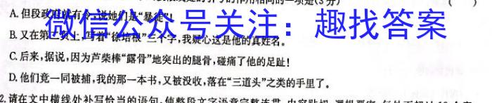 深圳市2022-2023学年初三年级中考适应性考试语文