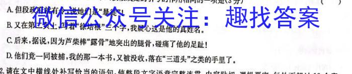 2023年全国高三考试3月百万联考(4003C)语文