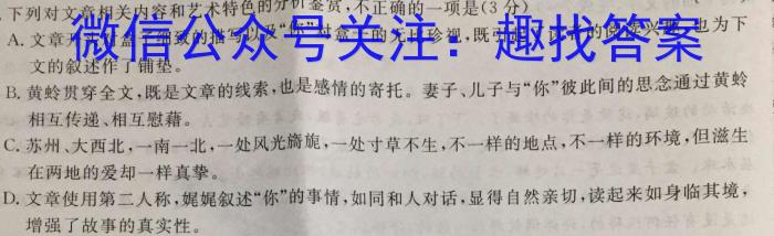 新疆乌鲁木齐2023年高三年级第二次质量监测(问卷)语文