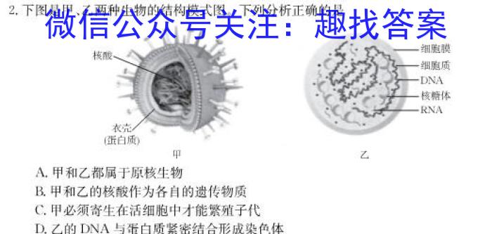 2023年高考桂林河池防城港市联合调研考试(2023.03)生物