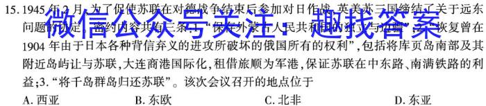 安徽省九年级2022-2023学年新课标闯关卷（十二）AH历史