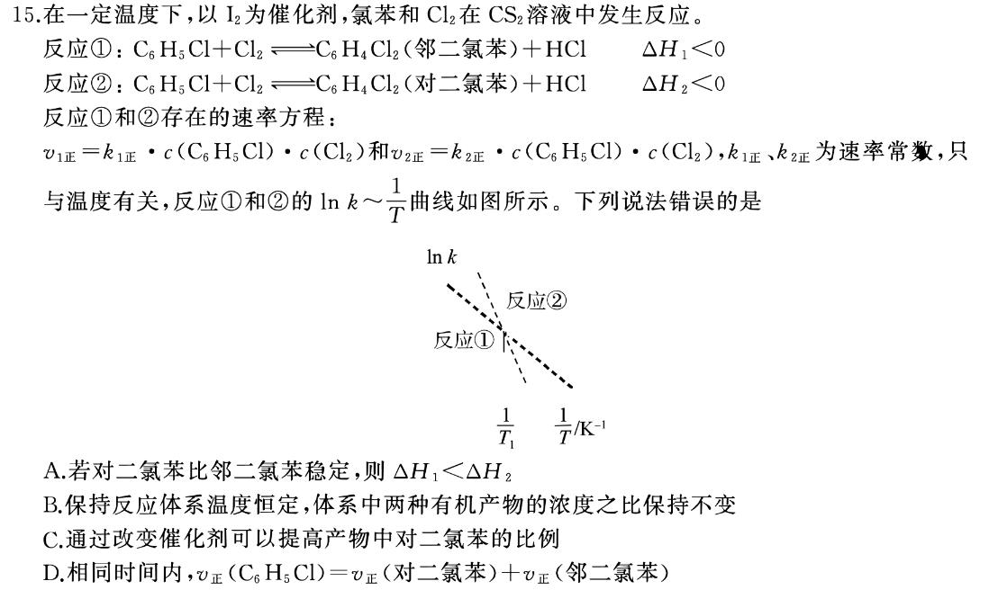 2023年普通高等学校招生全国统一考试·冲刺押题卷(一)1化学