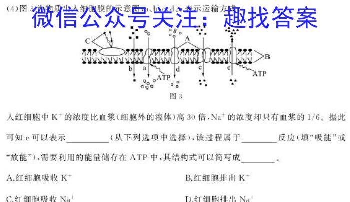 安徽省芜湖市2023届初中毕业班教学质量模拟监测（二）生物
