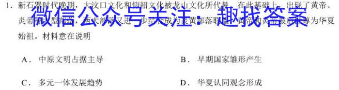 中考必刷卷·2023年安徽中考第一轮复习卷（二）历史