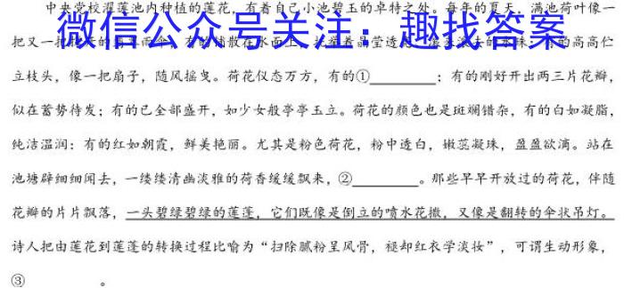 2023年陕西省初中学业水平考试全真预测试卷A版（三）语文