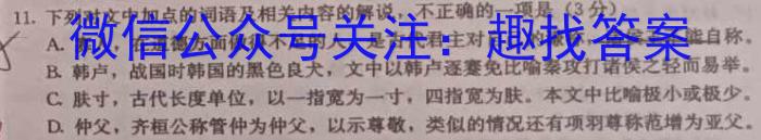 【石家庄一模】石家庄市2023届高中毕业年级教学质量检测（一）语文