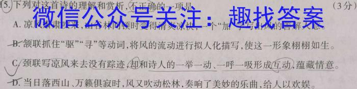 2023年陕西省初中学业水平考试·全真模拟（四）A卷语文