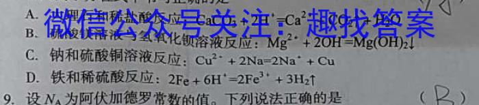 2023年普通高等学校招生全国统一考试进阶模拟试卷(仿真冲刺卷)(一)1化学