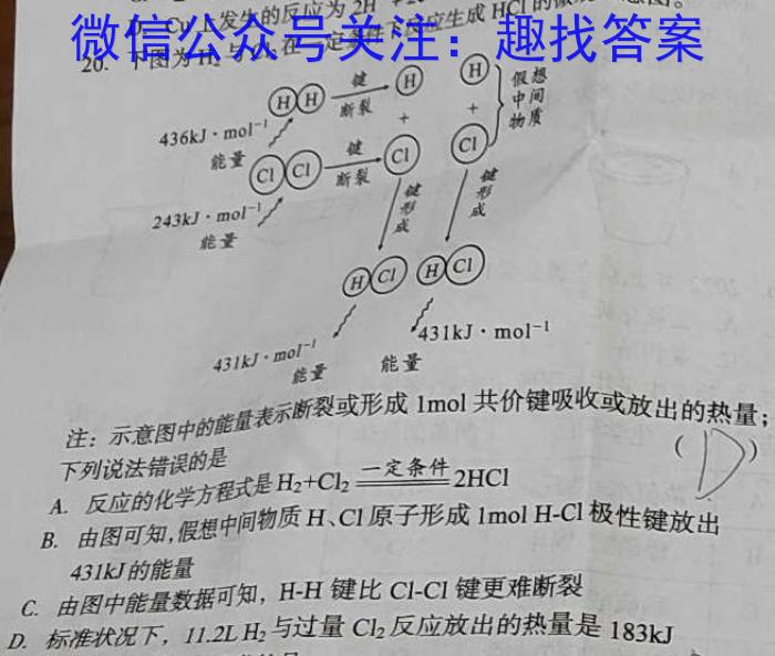 江西省2023年学考水平练习（二）化学