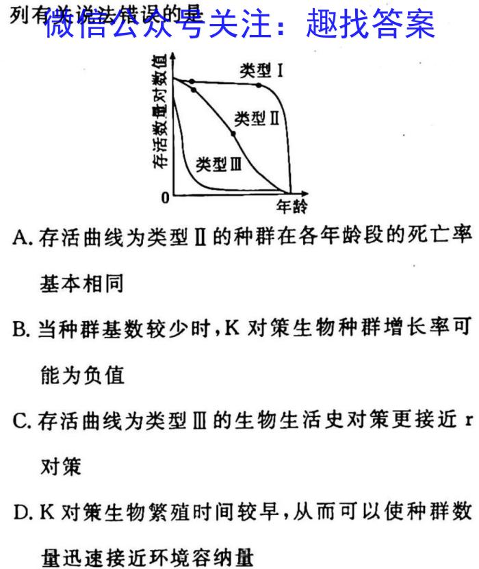 2023河南青桐鸣联考高二3月考试生物