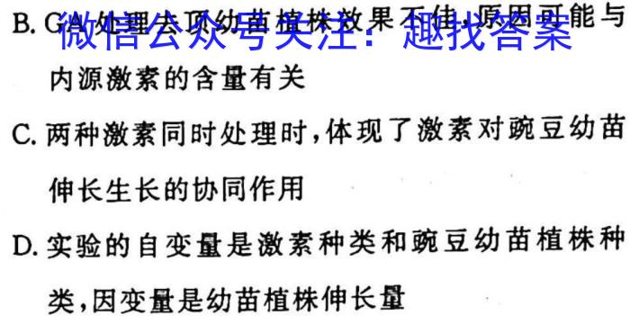 2022~2023学年度下学期创新联盟高一年级第一次联考(23-325A)生物