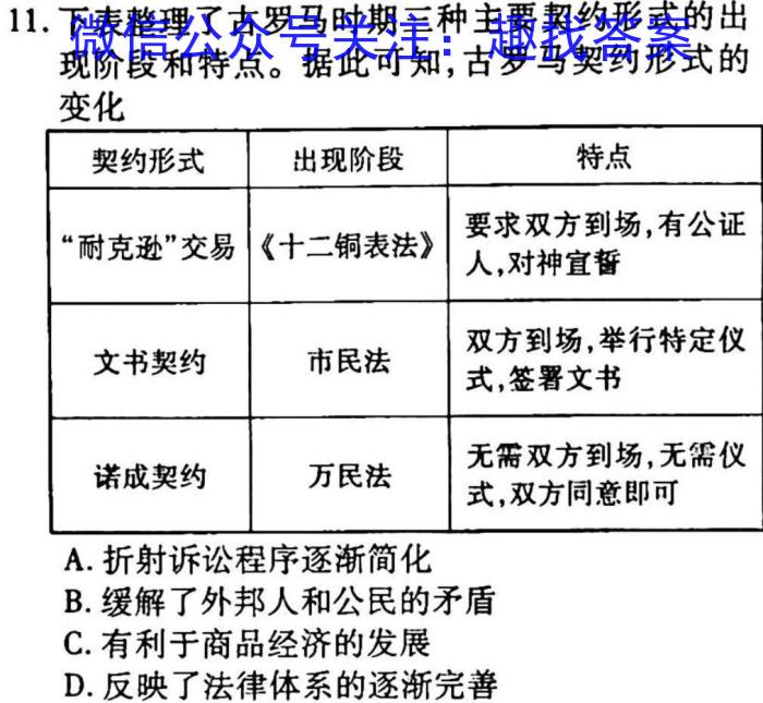 【陕西】陕西省西安市2023届高三年级3月联考历史