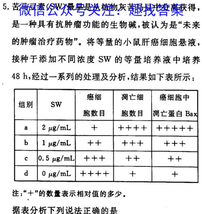 天一大联考2022-2023高二阶段性测试(三)生物