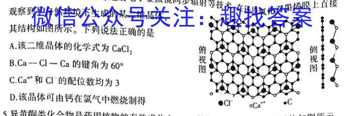 2023普通高等学校招生全国统一考试·冲刺押题卷 新教材(二)2化学