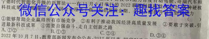 2023年安徽省初中学业水平考试模拟（一）s地理