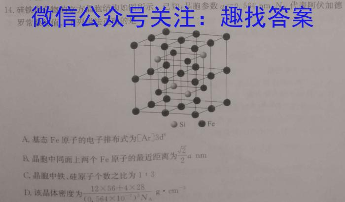 2023年河北高一年级3月联考（23-335A）化学