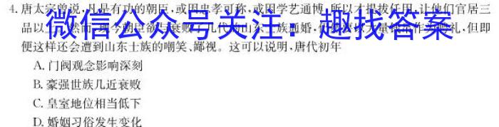 2023年安徽省初中学业水平考试模拟（一）历史