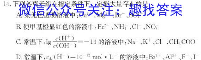 【湛江一模】湛江市2023年普通高考测试（一）化学