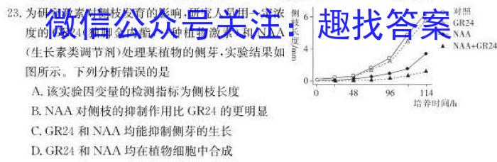 ［衡阳二模］2023年衡阳市高三年级第二次模拟考试生物试卷答案