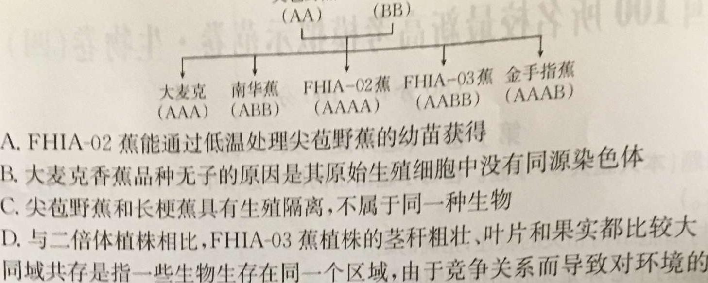 2023年普通高等学校招生全国统一考试·冲刺押题卷(新高考)(六)生物