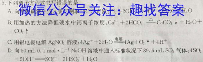 天一大联考 河南省2022-2023九年级学业水平诊断(一)化学