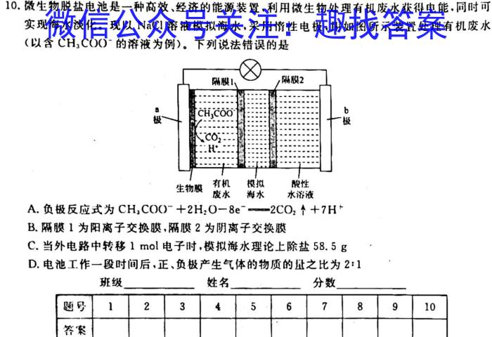 巴蜀中学2023届高考适应性月考卷(七)7化学