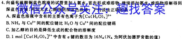 山西省2023届九年级第五次阶段适应性评估【R-PGZX E SHX（五）】化学