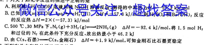 安徽省2023届九年级中考模拟试题卷（一）化学