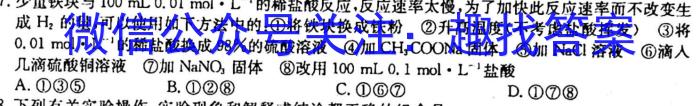 河南省周口市项城市2024届八年级下学期阶段性评价卷一化学