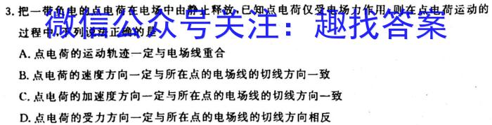 炎德英才大联考 长郡中学2023年高二寒假作业检测试卷q物理