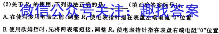 湖湘名校教育联合体/五市十校教研教改共同体2023届高三第三次大联考l物理