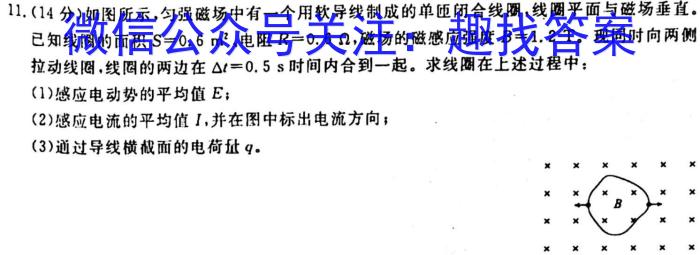 四川省成都市石室中学2023届高三年级二诊模拟考试物理`